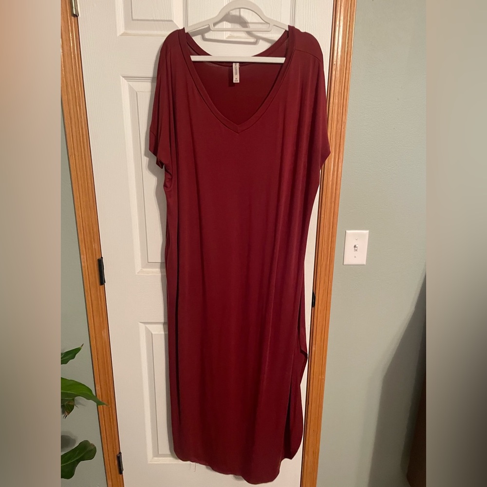 Rust colored maxi dress 2X